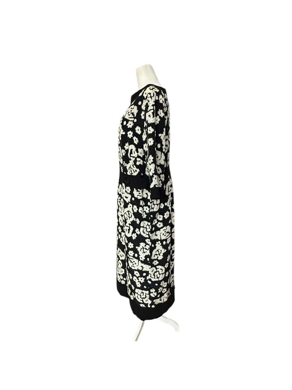 Floral Black and White Dress - Picture 4 of 5